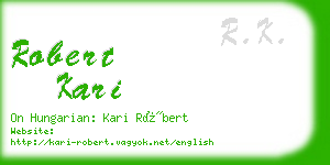 robert kari business card